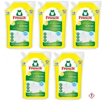 Frosch Citrus Voll Waschmittel hohe Waschkraft 24 WL 5er Pack