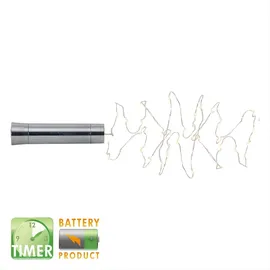 Star Trading Batterie Flaschenlicht Dew Drop - Silber