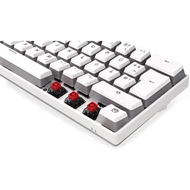 endorfy Thock Compact Wireless Pudding, Onyx White, PBT, LEDs RGB, hot-swap, Kailh Box RED, USB/Bluetooth, DE (EY5D003)