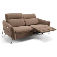 Sofanella 2-Sitzer Stoff, Relaxsofa, Designsofa, Designer Couch, Italienisches Sofa, 2er Sofa braun