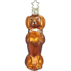 Alles für den Dackel 9.5 cm - Inge-Glas 10091S019 Haus und Hof - Christbaumschmuck Glas mundgeblasen Deko Baumschmuck Strauchschmuck