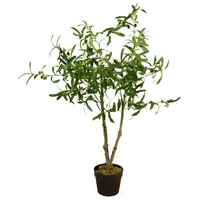 Spetebo Kunstpflanze im Blumentopf 105 cm - Oliven Baum - Künstliche Deko Pflanze