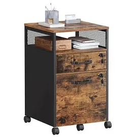 VASAGLE Rollcontainer 42,0 x 44,0 x 69,0 cm braun, schwarz