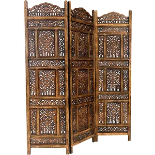 Marrakesch Orient & Mediterran Interior Holz Paravent aus Indien abhinava