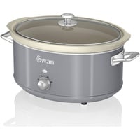 Swan Retro Slow Cooker 6,5L Antihaft-Keramisches PFOA- und PTFE-freies,