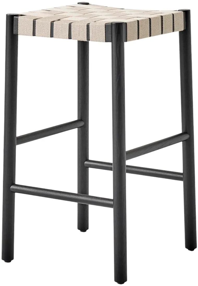 &Tradition Betty TK7 Barhocker, höhe 66 cm, eiche schwarz / gewebe natur