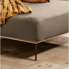 W.Schillig Ecksofa "run, Designsofa mit tollem Sitzkomfort, L-Form", beige (stone z73), B:299cm H:88cm T:178cm, Longlife Xtra-Leder Z73: Naturwalkleder der Luxusklasse aus den erlesensten Rohhäuten.
