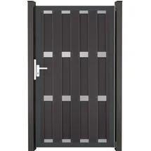 GROJA Gartentor 100 x 180 cm Anthrazit/Aluminium