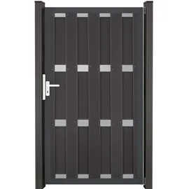 GROJA Gartentor 100 x 180 cm Anthrazit/Aluminium