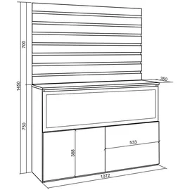 SKRAUT HOME Sideboard, Eiche -