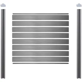 Mendler WPC-Sichtschutz Sarthe 195 cm grau