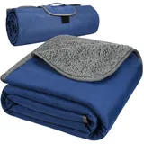 Kato Tirrinia Campingdecke Outdoor Decke Picknickdecke Reisedecke, Liebesdecke Sexdecke Outdoordecke Wasserdicht, Fleece Thermodecke Outdoor Camping Matte Ultraleicht Warme Decke 130x150, Marine