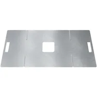 MOCAVI Plancha Edelstahl mit Ablage für Feuertonne und Feuerkorb Grillblech Grillplatte Feuerplatte