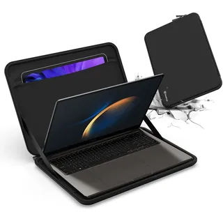 Smatree Samsung Galaxy book3 13 Zoll Hartschalen, Tragetasche für Samsung Galaxy book3 360 13,3 Zoll, mit Hülle für 10 - 11 Zoll Galaxy Tab S8/S7/S6, Schwarz
