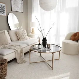 Asir Couchtisch SONNE 40x83 cm golden/klar - Gold-