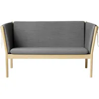 FDB Møbler J148 Sofa 2-Sitzer, eiche natur / anthrazitgrau