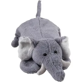 sänger GmbH Kinderwärmflasche Elefant Taro 0,8 L Tier-Wärmflasche, bäuchlings, Plüschbezug,