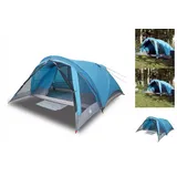 vidaXL Campingzelt 4 Personen Blau Wasserdicht