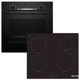 Bosch PREMIUM Herdset + Induktionskochfeld PowerBooster autark 60 cm