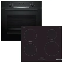 Bosch PREMIUM Herdset + Induktionskochfeld PowerBooster autark 60 cm