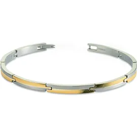 Boccia Titanium Damenarmband Titan teil-gelbgoldplattiert 03018-02 Größe 18