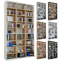 VCM CD-Regal 102 x 23 x 181 cm Schwarz