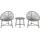 Outsunny Polyrattan Set 3-tlg. Grau