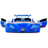 Aktürk Autobett Autobett Kinderbett VERON XRF-3 mit Türen blau