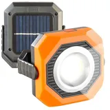 PEARL Arbeitsleuchten: Solar Camping- & Arbeits-Lampe, 6W, 300lm, 1.200mAh, IP44, Magnet (Solar-Arbeitsleuchte, COB-LED-Arbeitsleuchte, Taschenlampe)