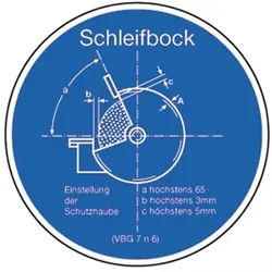 Aufkleber Schleifbock, Folie, Ø 100 mm