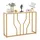 Costway Konsolentisch 110 x 30 x 80 cm Gold/Weiß
