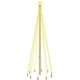 vidaXL LED-Weihnachtsbaum mit Erdnägeln Warmweiß 310 LEDs 300 cm