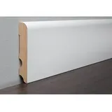 Logoclic Sockelleiste Weiß (260 cm x 16 mm x 90 mm, MDF)