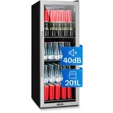 Klarstein Mini Kühlschrank mit Glastür, Mini-Kühlschrank für Zimmer, Getränkekühlschrank Klein mit Verstellbaren Ablagen, Kleiner Kühlschrank 201 Liter, Indoor/Outdoor Kühlschrank Leise