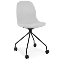 KADIMA DESIGN Bürostuhl aus Metall und Textil in Dunkelgrau