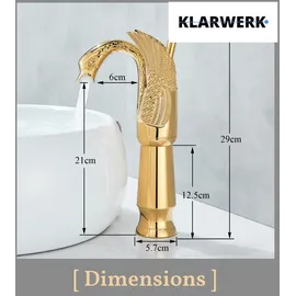 klarwerk Adrian Waschtischarmatur Gold