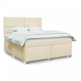 vidaXL Boxspringbett 180 x 200 cm Creme