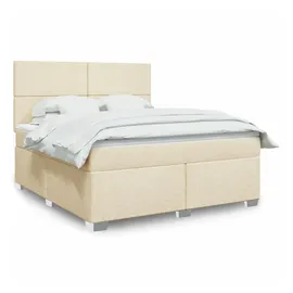 vidaXL Boxspringbett 180 x 200 cm Creme