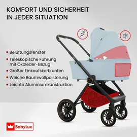 Babylux Kinderwagen 3in1 Set Blau