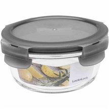 Lock & Lock Boroseal Frischhaltedose 0,38L rund 130x65mm, transparent, transparent - Grau