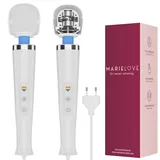 MARIELOVE Magic Wand Massagestab – Kabelgetriebene Hochleistungsmassage | 20 Stufen | Starke Vibration & Flexibler Kopf aus Silikon | Ideal für Muskelentspannung, Nacken-, Rücken- & Ganzkörpermassage