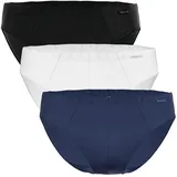 Ammann Slip Cotton & More Mini Slip blau/schwarz/weiß XXL 3er Pack