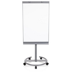 hjh OFFICE Magnettafel Whiteboard MULTIBOARD Stahl, 2-in-1 Flipchart und Whiteboard silberfarben|weiß