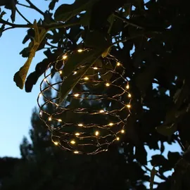Lumi Jardin Solar-Pendelleuchte Mikrospirale schwarz H37cm inkl. LED-Lampe