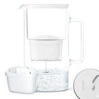 Wessper Wasserfilterkanne aus Glas 2.5 L Kompatibel mit Brita-Wasserfilterkartuschen,