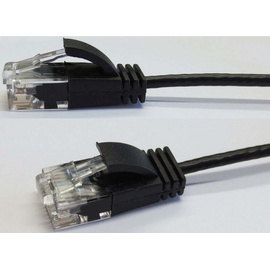 Wantec Cat6a UTP 1m Netzwerkkabel Schwarz U/UTP (UTP)