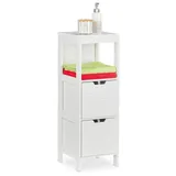 Relaxdays Badezimmerschrank weiß Weiß