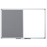 Bi-Office Whiteboard-Pinnwand MAYA KOMBI 60,0 x 45,0 cm Textil grau