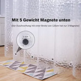 luxuskollektion Duschvorhang 180 x 190 cm durchsichtig