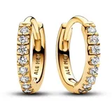 Pandora 263015C01 Damen-Ohrringe Creolen Funkelnde Umarmung Goldfarben
